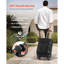 Softside Expandable Luggage with Spinner Wheels, 20 inch / 50.8 cm Softside Carry on Luggage, Lightweight Checked Suitcase with Expandable Zippered Pocket and TSA Lock, Black