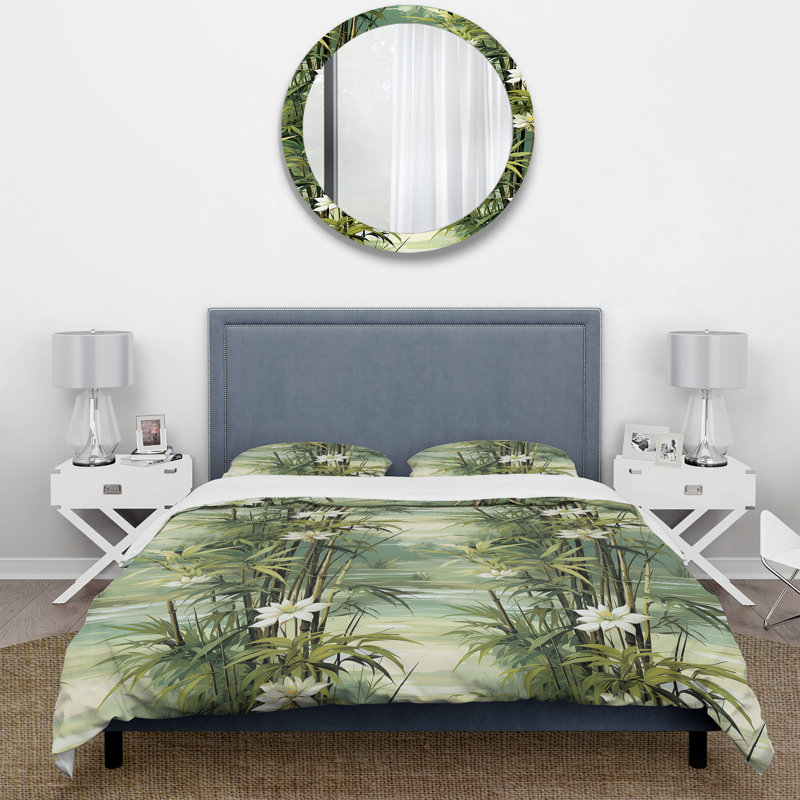 Ensemble de housse de couette Bamboo Reflections, Housse de couette pour très grand lit et 2 très