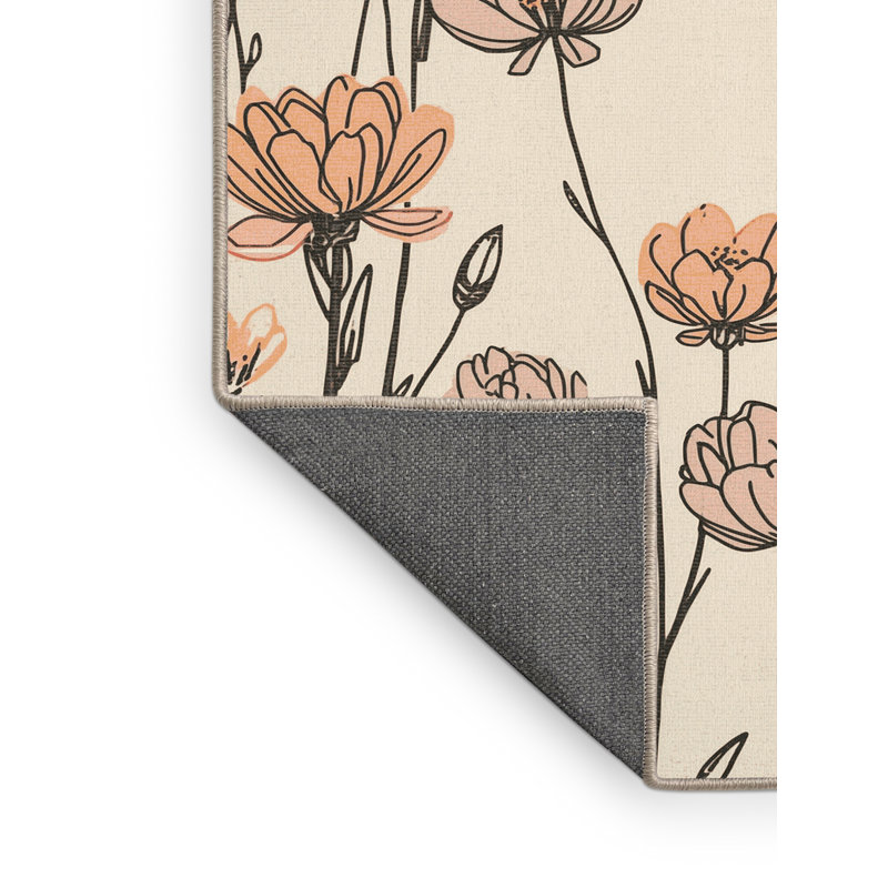 Soft Plush Fessler Easter Modern & Contemporary Abstract Area Rug in Beige – Beige Binding, 8x12