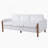 Luxurious 3-Seater Sofa With Teddy Velvet, Curved Armrests, And Solid Wood Legs, High Weight Capacity For Comfort And Style-243732592
