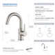 Circular Single Hole Bathroom Faucet with Drain Assembly