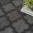 Adianey Red Barrel Studio Easy Care Trellis Charcoal/Black Indoor/Outdoor Area Rug-2053643126