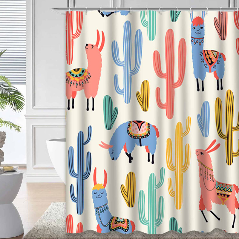 Rideau de douche imperméable avec 12 crochets Southwest, L 72 po x l 72 po