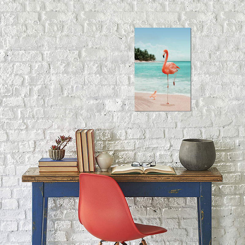 Wannabe Flamingo by Jonas Loose - Wrapped Canvas Print, 66.04 cm H x 45.72 cm W x 3.175 cm D