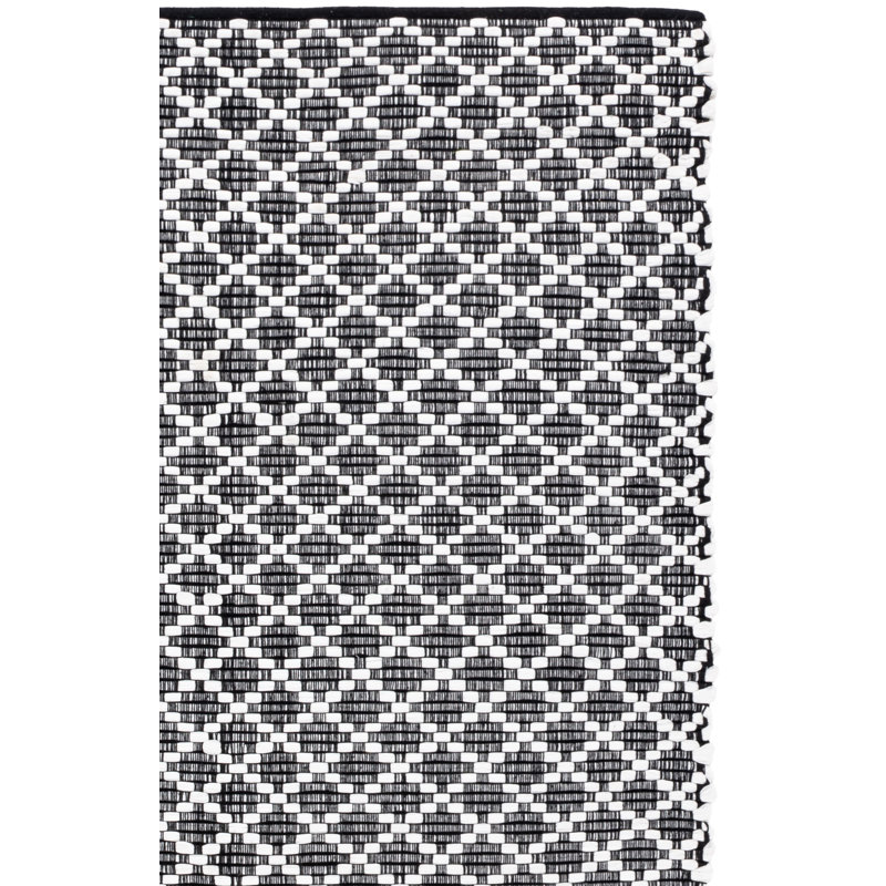 Chindi en papier tissé à la main à 80% Montauk 175; Tapis géométrique lavable à la machine 20% coton, Rectangle 4pi x 6 pi