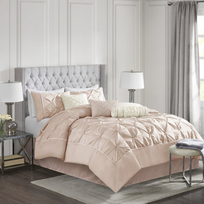 Édredon très grand rosé - 7 pièces, couvre-lit 7, lavable à la machine, beauté de chambre à coucher