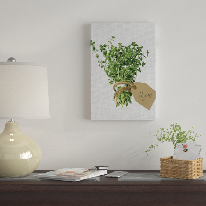 «Thyme», impression sur toile, H 26 po x l 18 po x P 1,5 po, Toile tendue, Pas de tapis