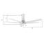 Smart DC Ceiling Fan with Light, Remote Control Flush-Mounted-484889607-500628788