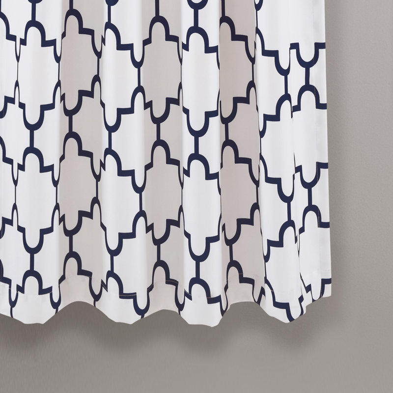  Paire de rideaux obscurcissant et géométrique, Marine, l 52 po x L 84 po