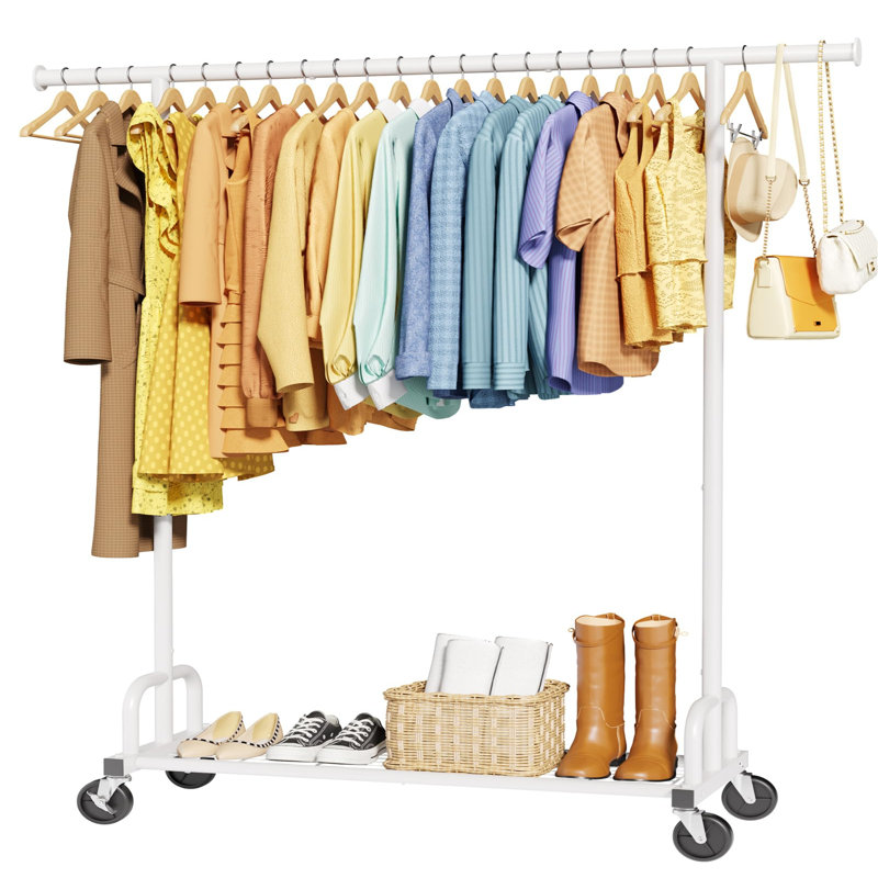 116cm Rolling Clothing Rack