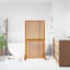 Privacy Screen Brown Solid Acacia Wood With An Oiled Finish, Steel-1116882916