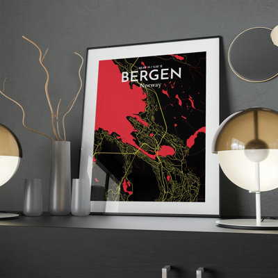 Bergen City Map, impression