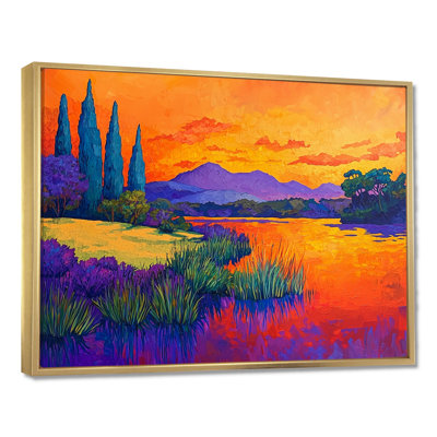 «Vibrant Lake In African Landscape II», reproduction d'art sur toile