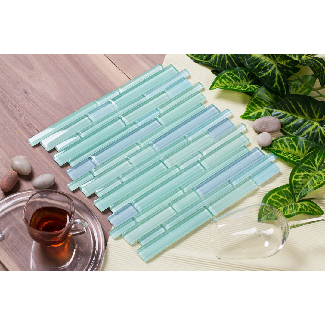 Mahi Glass Linear Mosaic Wall & Floor Tile Mirrella