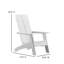 Chaises Adirondack modernes en résine de polyester à 2 lattes avec foyer rond en bois 22 po Merlene