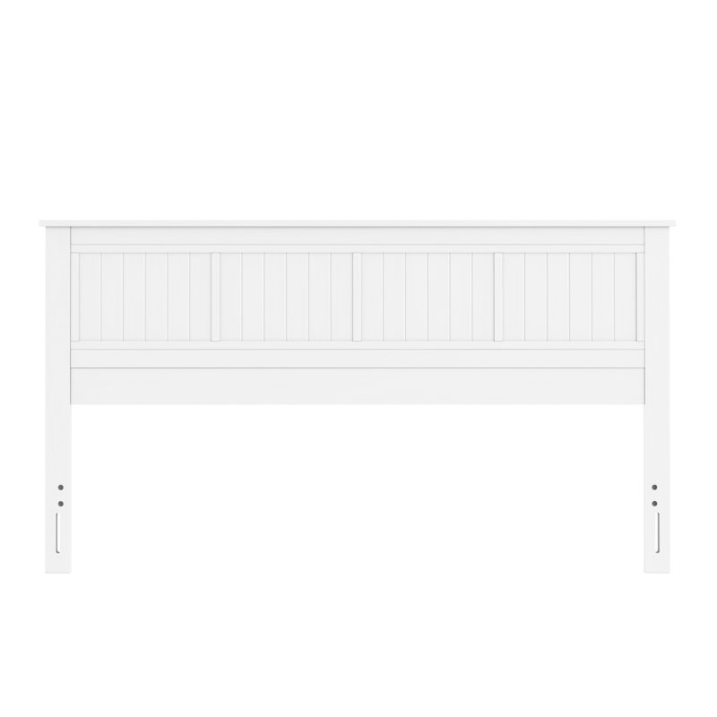 White, King - Sized, Panel Headboard, Style Vertical , Poplar, , Solid Wood Build, Effortless Setup, White Window Pane Aesthetic, Poplar And Plywood, Core, Frame, Approved