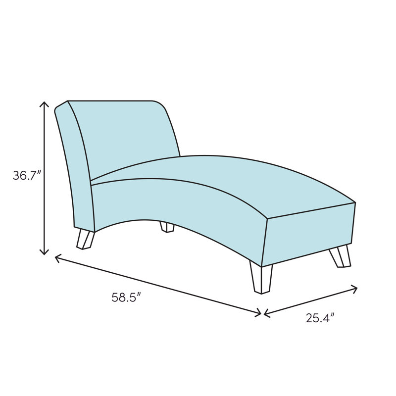 Chaise longue Colegrove, Gris