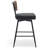 Swivel Upholstered Counter Stool with Metal Frame-407681869