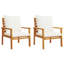 Ensemble de patio avec coussins en bois d'acacia massif-108809274-108809276