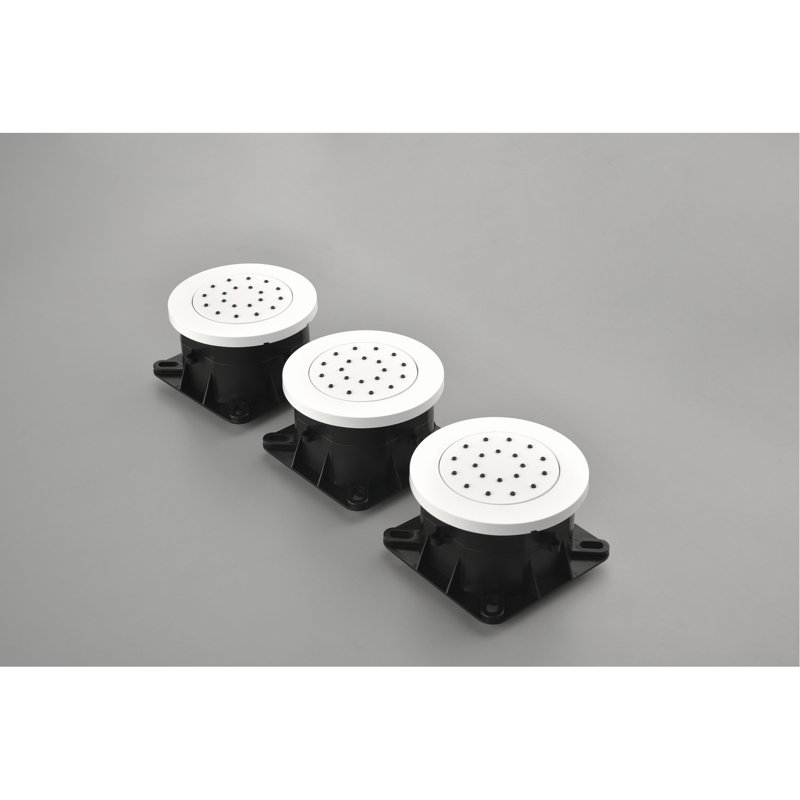 Douche carrée à jet massant pour le corps - installation dissimulée, 3 pièces blanches, jets de massage à construction pour abdos,