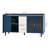 Modern Kitchen Pantry Storage Cabinet , 55" Coffee Bar Storage Cabinet with 2 Drawers, 2 Open Storage Compartment & 2 Glass Doors-2036131069