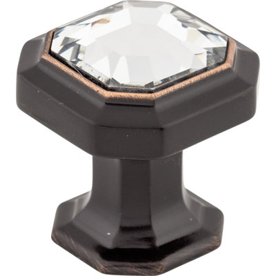 Crystal Emerald 1 1/8" Length Geometric Knob