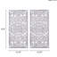 2 panneaux muraux en bois vieilli - fini lotus blanc délavé motif de fleurs décoratives blanc délavé pour l'intérieur seulement