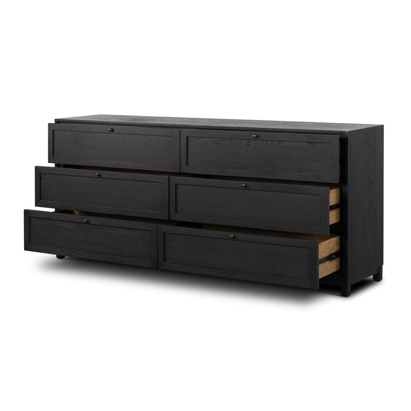 Millie 6 - Drawer Dresser, Drifted Matte Black