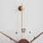 Walnut Round Analog Wall Clocks
