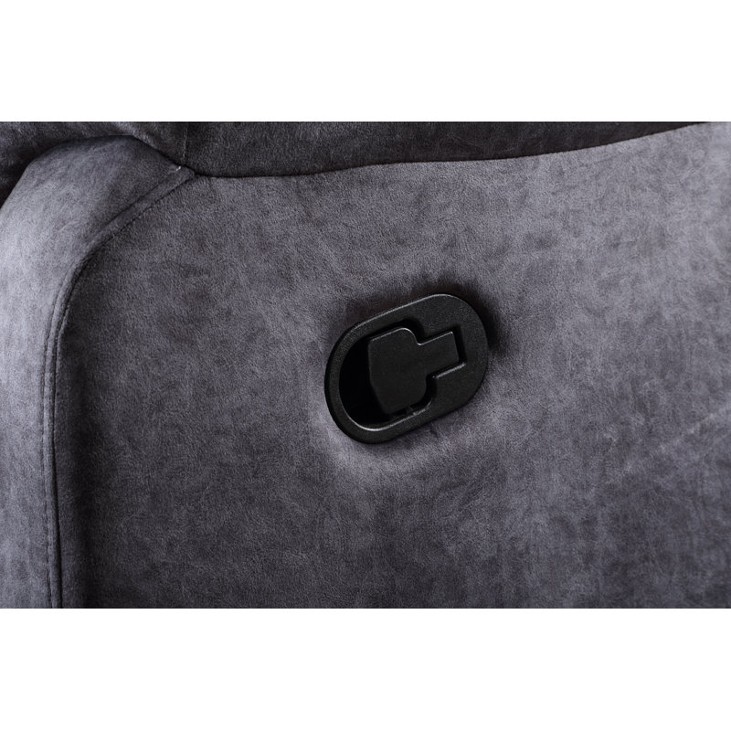 Canapé modulaire inclinable réversible en velours Adeodato, Velours gris bleuté, Manuel