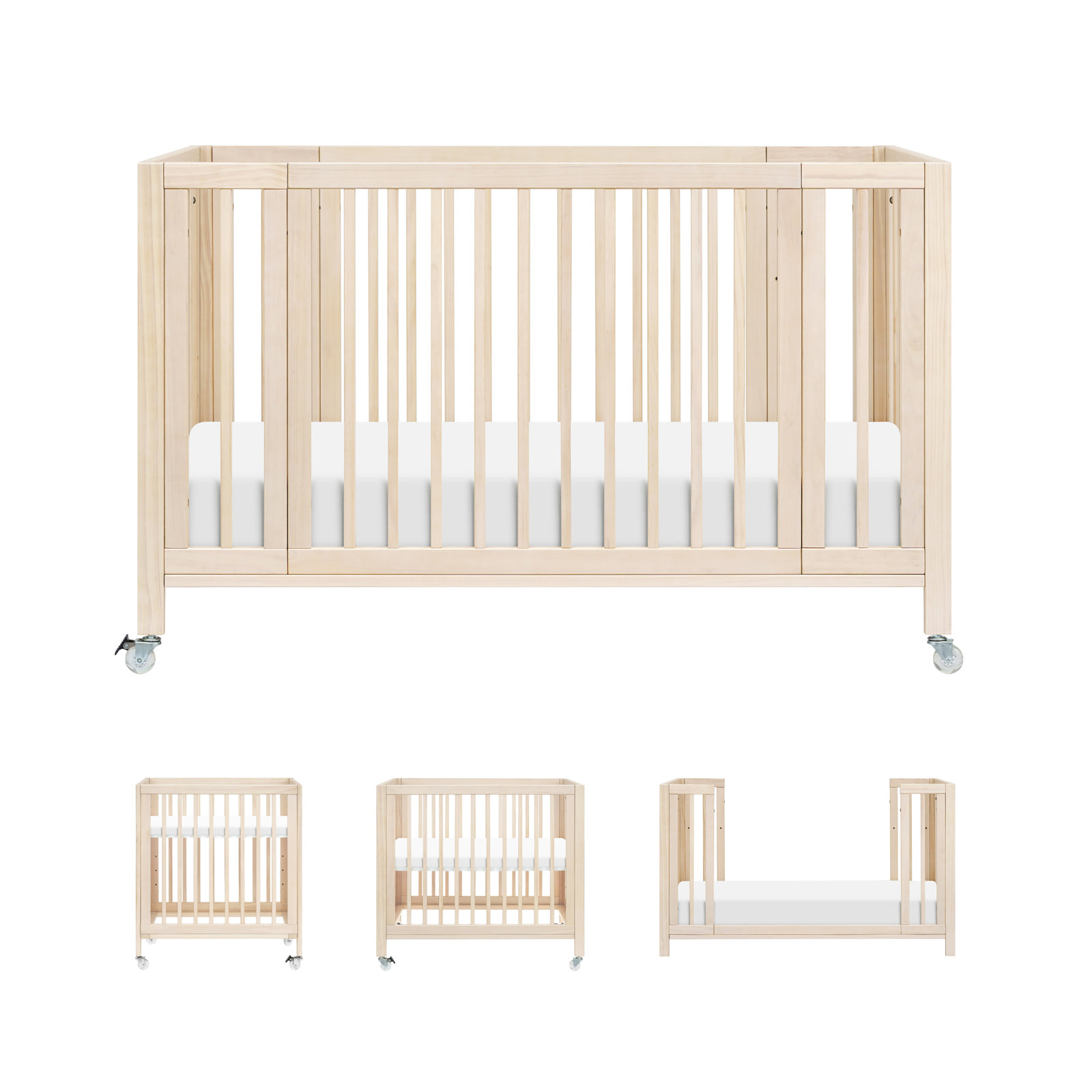 Rolli 9-in-1 Convertible Crib, Washed Natural