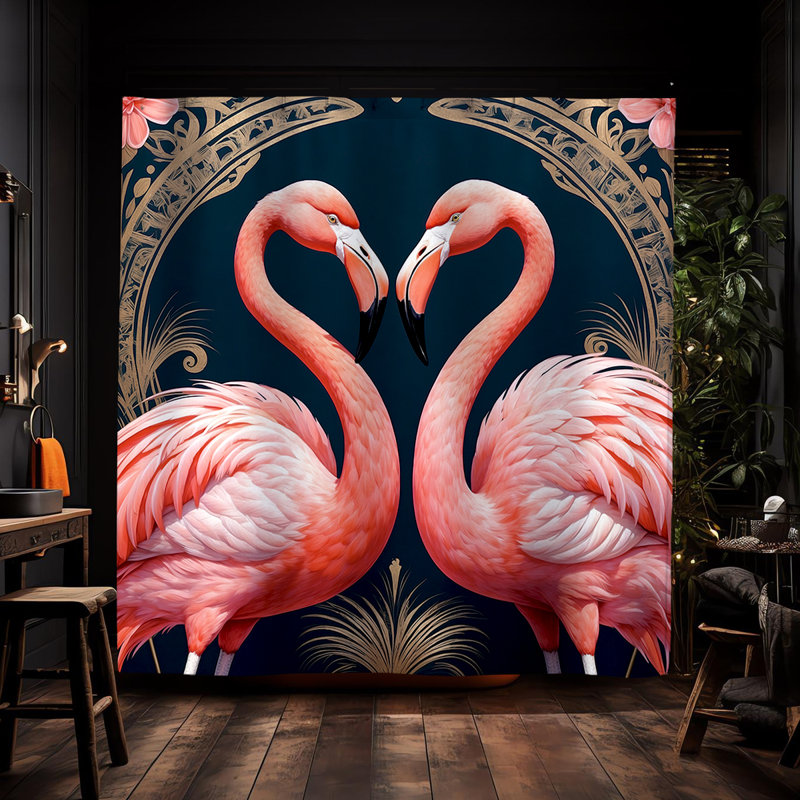 Rideau de douche Toulon Flamingo