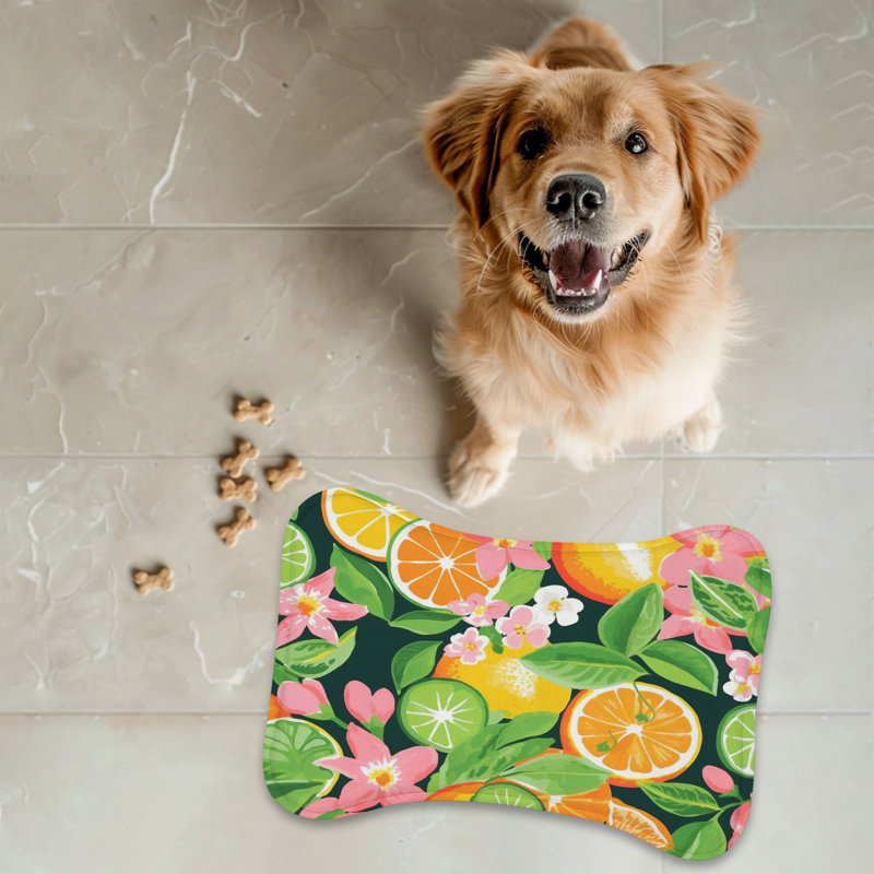 Chic Chic Lemon Motifs - Tapis d'alimentation en os 1 pièce