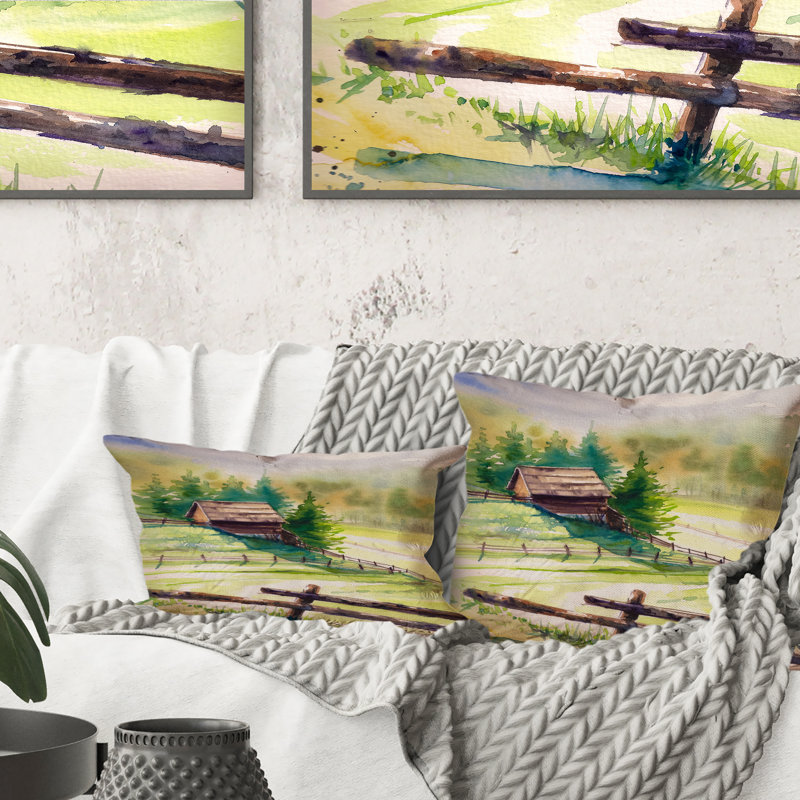 Coussin Little House In The Green Mountains