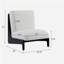 Chaise d'appoint Scott Living Moda blanche avec structure en bois massif noir, ensemble de 2-44122237