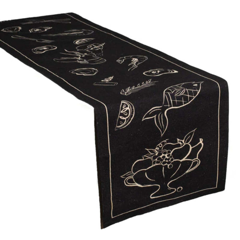 Line Drawing Handmade Table Runnner