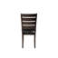 Set of 2 Espresso-Finished Side Chairs with Black Synthetic Leather Upholstery