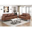 Causeuse rembourrée en similicuir chocolat moderne-901943151