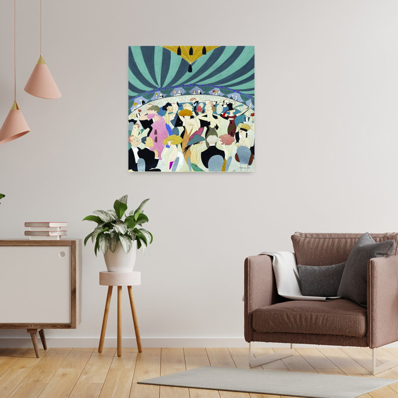 Soirée abstraite, art contemporain, H 24 po x l 24 po