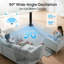 Ventilateur portatif sans lame de 37 pouces - oscillation 80 °, 6 vitesses, 4 modes, refroidissement silencieux avec minuterie 12H et télécommande, affichage à DEL, noir-125816329