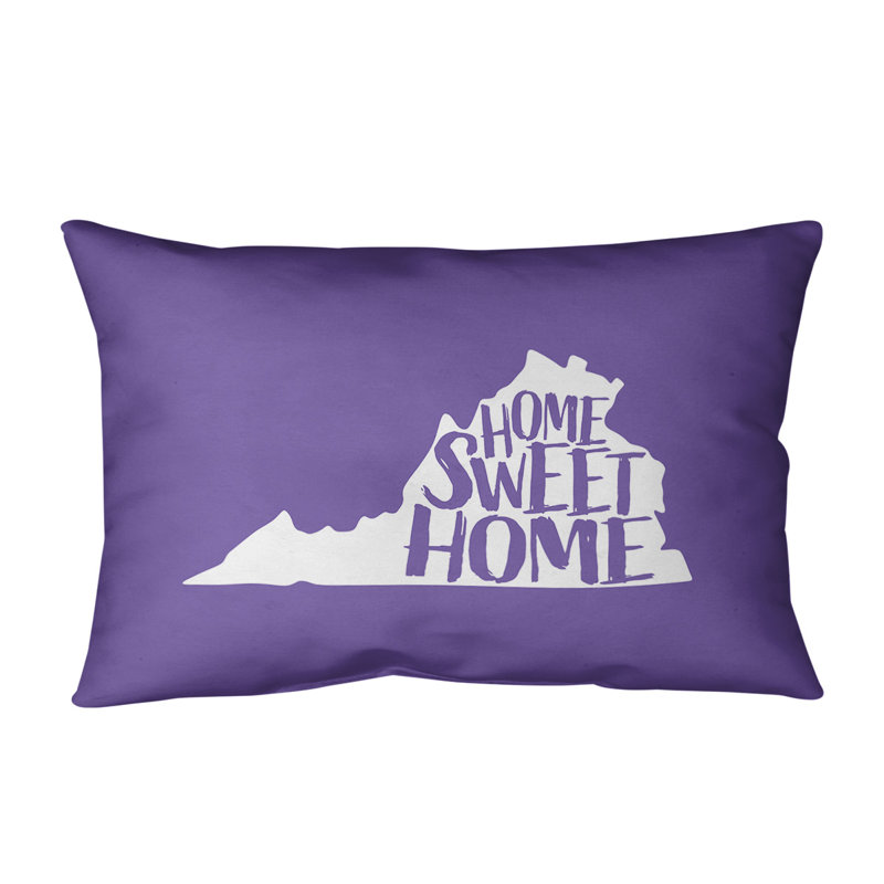 Outdoor Reversible Throw Pillow, Purple, Virginia