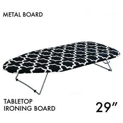 29" Tabletop Ironing Board - Black Print