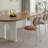 Solid wood large board dining table-438352211