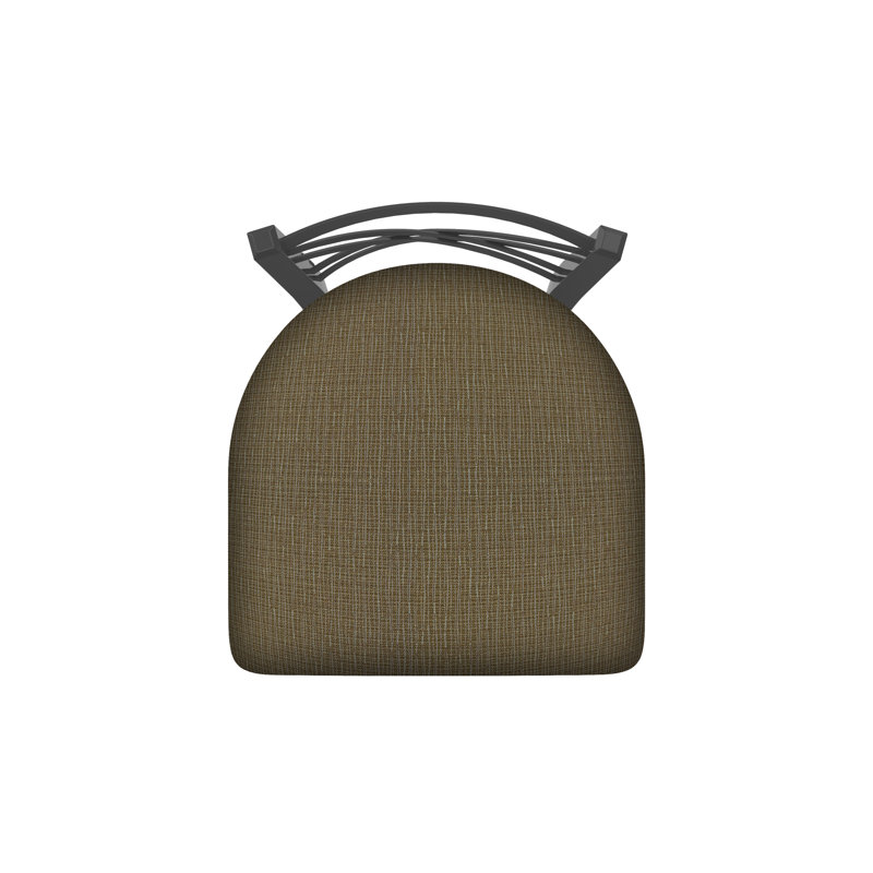 Catalina 18'' H Upholstered Metal Side Chair, Pewter, Fabric-Graph Cork