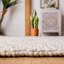 Tapis ivoire / rose en laine tissé à la main Aldeline-972067260