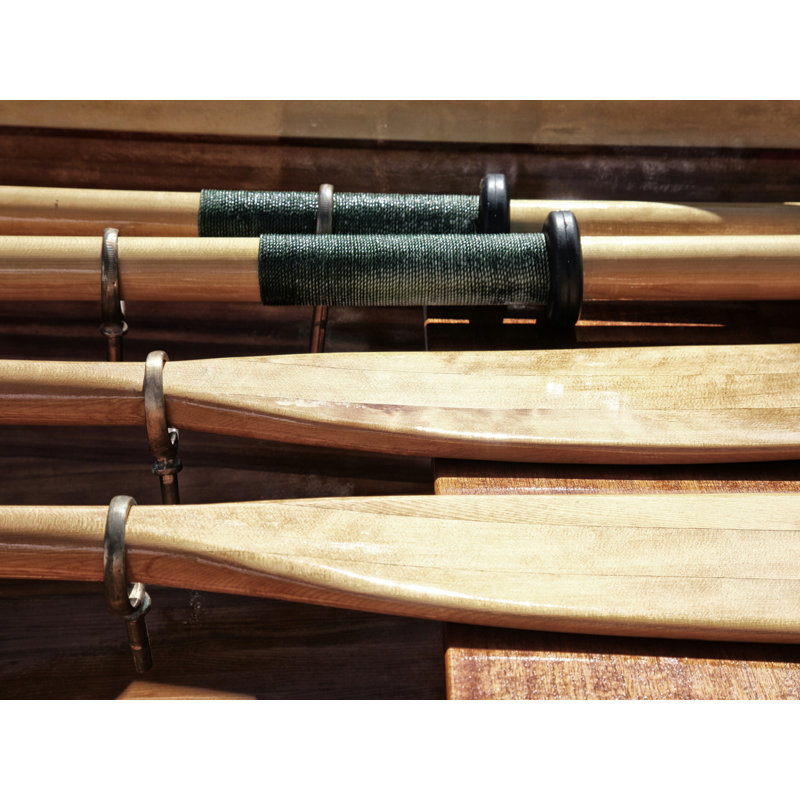 Avirons en bois - reproduction sur toile tendue, H 24 po x l 32 po