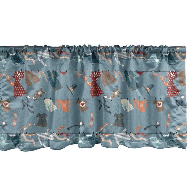 Multicolore ensemble de 2 cantonnières Ambesonne Fashion, L 54 po x L 12 po