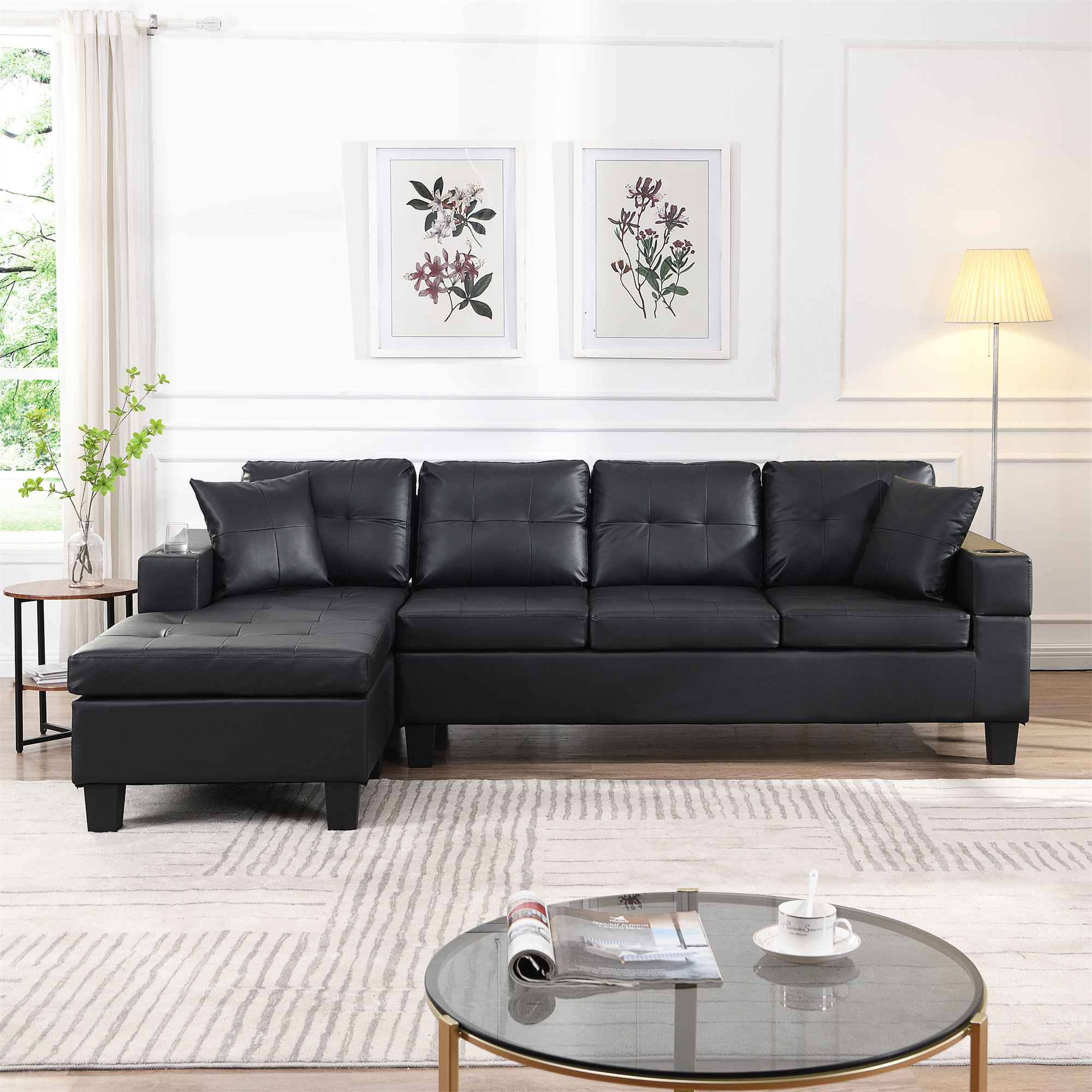 Latitude Run® Sectional Sofa Set For Living Room With L Shape Chaise