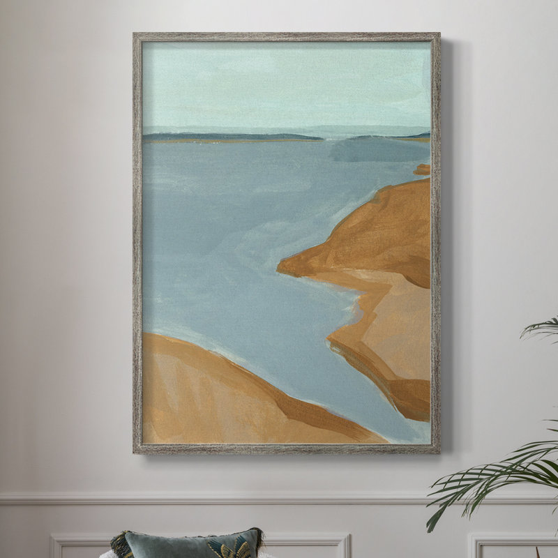 «Out on the Sandbar I», reproduction encadrée - bois massif, H 15 po x l 12 po