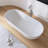 69" x 30"  Freestanding  Tub Solid Surface Soaking Bathtub-101589078